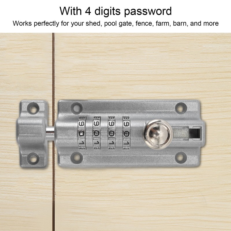 Combination Locking Bolt Safe Password Durable Rust Resistant Coating 4