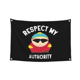 NEWLIA Respect My Authority Flag 3×5 Ft Polyester Banner Meme Funny Flags with Four Grommets for College Dorm Room Wall Decor 36 * 60in Gifts, Black