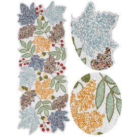 Runner for Dining Table, Durable Kitchen Table Runner, Stain Resistant Runner for Table, Kitchen Table, Durable Table 13'' x 36'' Runner - Teal Green Yellow