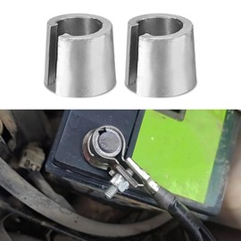 Kutyun 1 Pair Battery Post Shims, Battery Post Adapter, Pure Lead Battery Terminal Adapter for Positive & Negative Post, Car Battery Terminal Converter Adapter Sleeves Fit Most Cars Boats RVs (2PCS)