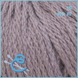 Hilaza Abuelita 100% algodón Bolsa con 5 bolitas de 50 gramos (Gris)