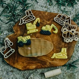 Kinfolk Pantry Cookie Cutter / Play Dough Cutters Construction (set of 5) + Road Roller