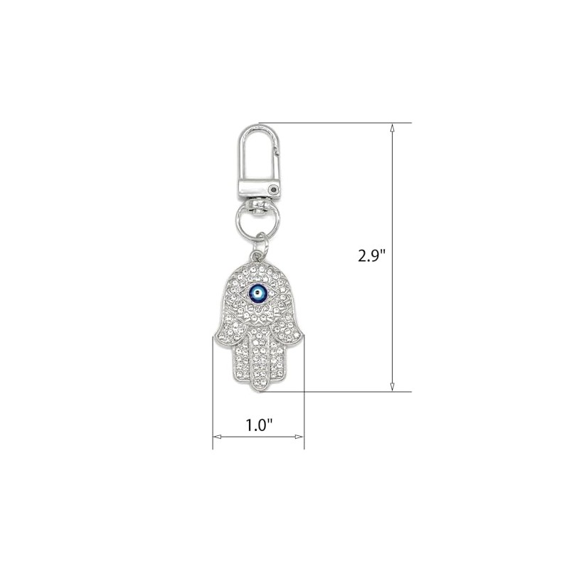 Jasimkiss Evil Eye Keychains Hamsa Hand keychains Protection Charm Car