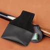 Billiard Chalk Holder Portable PU Bag Accessory Black, Hanging on