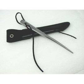 🐋 Myerchin Knives Professional ⛵ Quality Solid Stainless Steel Marlin Spike A009 & Leather Sheath & Leather Lanyard Strap