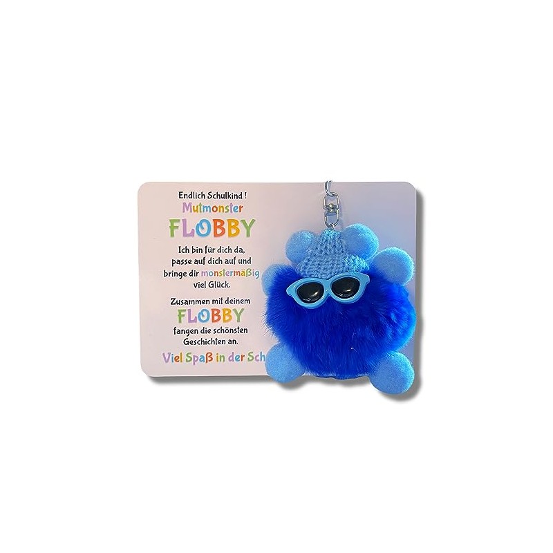 Endlich Schulkind! Mut-Monster FLOBBY, Geschenk Einschulung, Glücksbringer, Mutmacher, Schultüte, Lernhelfer,
