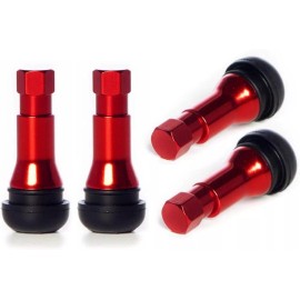 Circuit Performance Set Of 4 Red Rubber Valve Stems Tr413 30Mm Leak Tested For Up To 65 Psi