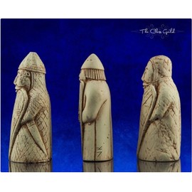 The Chess Guild RARE Berserker Trio, Isle of Lewis Chessmen, Chess Piece