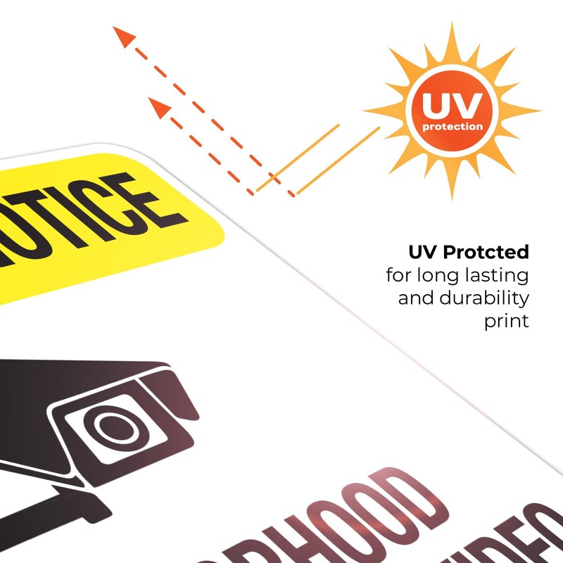 Sigo Signs, Neighborhood Protected by Video Surveillance Sign, 24x24 Inches,