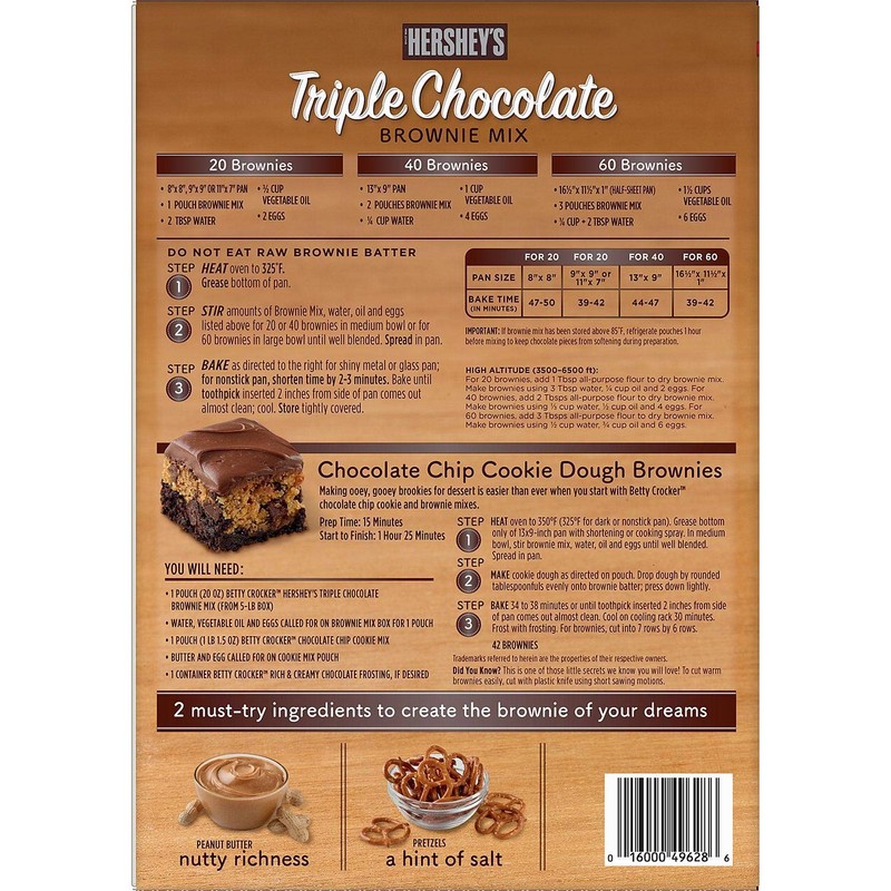Betty Crocker's Hershey's Triple Chocolate Brownie Mix (20 oz. ea.,
