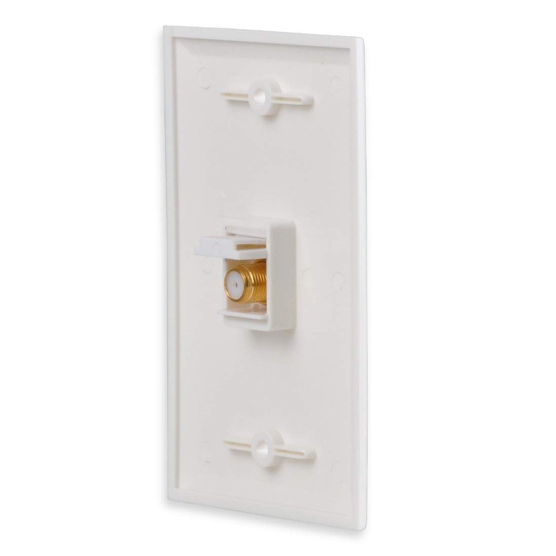 Coaxial Wall Plate, Conshine F-Connector Keystone Jack for TV Coax