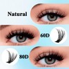 MOTIBACK Wimpern Extensions 320Pcs Lash Extensions Set Cluster Lashes 60D+80D