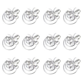 Vpang 12 Pcs Spiral Hair Pins Swirl Hair Twists Coils Hair Clips Wedding Bridal Rhinestone Pearl Metal Spiral Twist Hairpins Hair Accessories (Type 6)