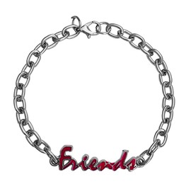 M Men Style Friend Charm Link Chain Bracelet Red Metal Bracelet For Boys And Girls FriendSBr2022221