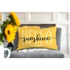 4TH Emotion Hello Sunshine Pillow Cover Farmhouse Yellow Lumbar Pillow