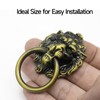 Joyangy 12-Pack Lion Head Cabinet Pulls, Antique Bronze Ring Handles