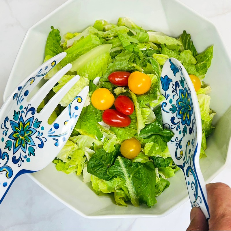 UPware 2-Piece 10.75 Inch Melamine Salad Server Serving Utensil Set