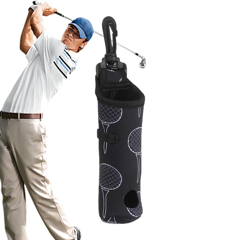 Golf Tee Pouch - Portable Golf Ball Organizer - with