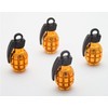 4x Valve Caps Hand Grenade Grenade Colour: Gold Golden Valve