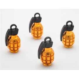 4x Valve Caps Hand Grenade Grenade Colour: Gold Golden Valve Cap Vhgo