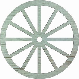 Wood Wagon Wheel 2" Unfinished Wagon Wheel Shape, Paintable Wagon Wall Craft