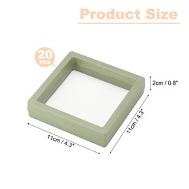 uxcell 20 Pcs Press on Nail Storage Box Nail Display Case Organizer for Nail Art Jewelry Gifts Home Storage Supplies, Light Green