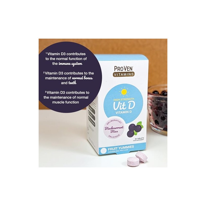 Proven Vitamin D - High Strength 2000 IU Blackcurrant Flavoured