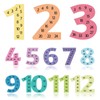 12 PCS Large Math Poster from 1 to 12 Numbers