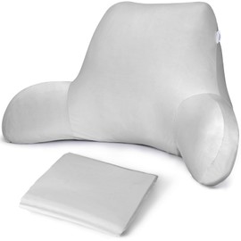 Cooling Reading Pillow Cover with Large Back Opening, Soft Replacement Slipcover, Removable & Machine Washable