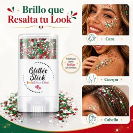 Pintura Facial con Bandera de Mexico, Glitter Stick Mexico para cuerpo y cabello con 3 tatuajes de banderas,Ideal para Fiestas Patrias, Mundial, Eventos Deportivos (A)