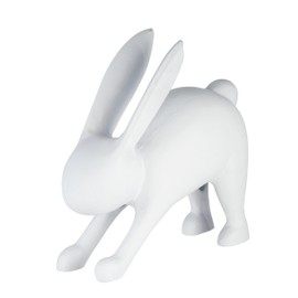 EGLO LIVING Easter Decoration Yoga Rabbit Marovato Decorative Figure Easter Spring Decoration Easter Bunny Minimalist Table Decoration Easter Figure Made of Aluminium in White, 15 x 14.5 cm