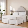 MIYE Pleated Waffle Weave Bed Skirt, Tailored Dust Ruffle 16