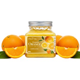 PLATINUMMAX  Sales de Baño Exfoliante Corporal con Limón y Naranja, Frasco 350g, Exfoliante Natural para Cuidado de la Piel                           