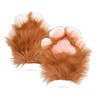 jozidea Furry Paws Gloves with Built-in Squeaker, Long Fur and