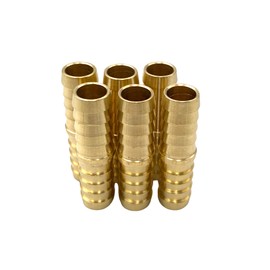 6 Pcs 1/2" Brass PEX Hose Fittings, 1/2 Inch to 1/2 Inch PEX Straight Hose Coupling for House, RV Repairs and Pex Project