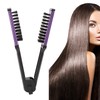 Clamp Flat Brush Double Sided Hair Straightening Artificial Bristle Splint