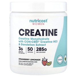 Nutricost Women's Creatine Strawberry Lemonade 285g (10.1oz), 3 packs, 286g / 뉴트리코스트 우먼스 크레아틴 딸기 레모네이드 285g (10.1oz), 3개, 286g