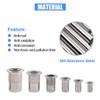 Glarks 126Pcs 304 Stainless Steel M3 M4 M5 M6 M8