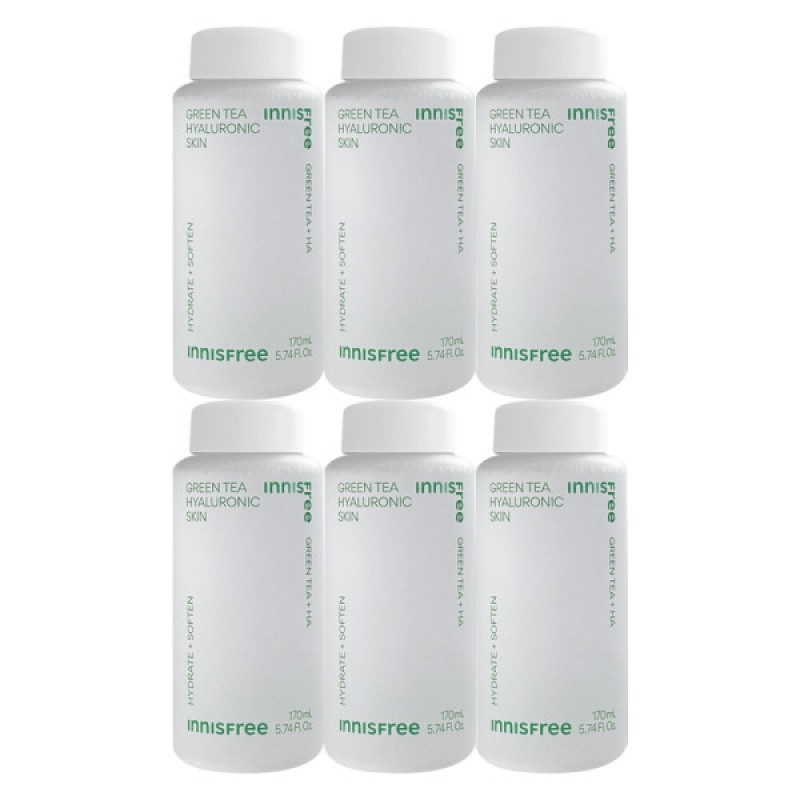 Innisfree Green Tea Hyaluronic Acid Skin 170ml 6 Pieces /