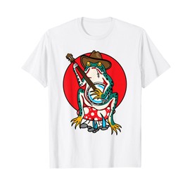 American Traditional Old School Tattoo Flash Frog Banjo T-Shirt