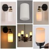 Voguad White Opal Cylinder Glass Lamp Shade Replacement, Light Fixture