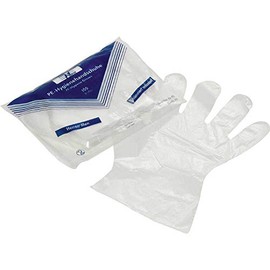 Holthaus Medical Disposable Gloves, Polyethylene, L, Pack of 100