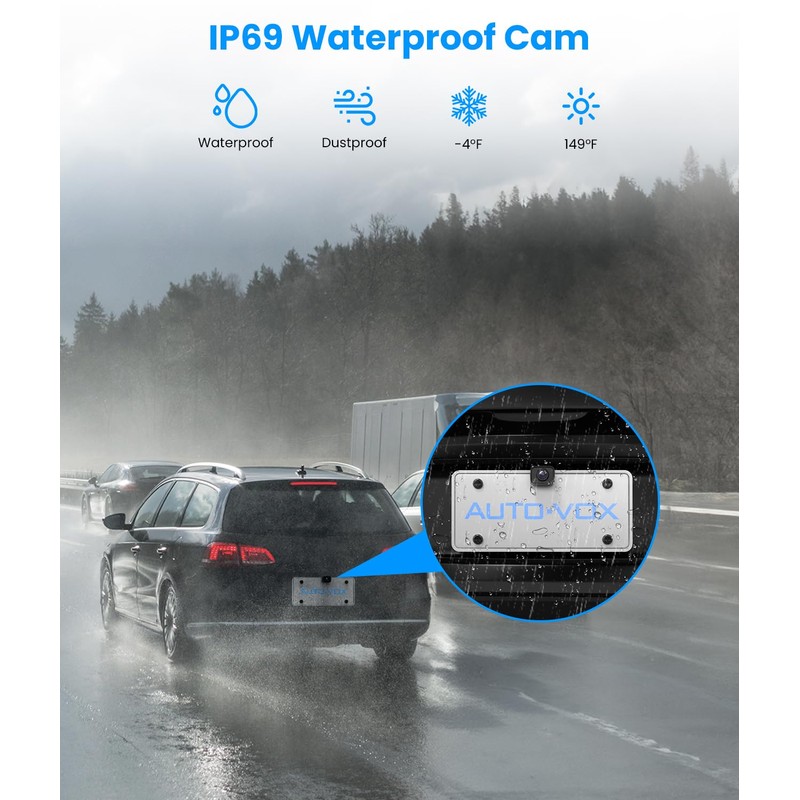 AUTO-VOX Wireless Backup Camera W7-2.4G Stable Digital Signal Rear View