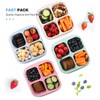 PUiKUS PUiKUS 4 Pack Snack Containers, 4 Compartments Bento Snack