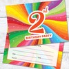 Olivia Samuel 20 x 2nd Birthday Party Invitations. Children's Bright