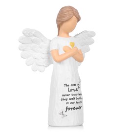 QIANLING Remembrance Angel Figurine - Sympathy Gift for Loss of Loved One - 5.9" Angel Statue Keepsake for Bereavement, Miscarriage, or Remembrance - Memorial Gift for Mom, Dad, or Grandmother