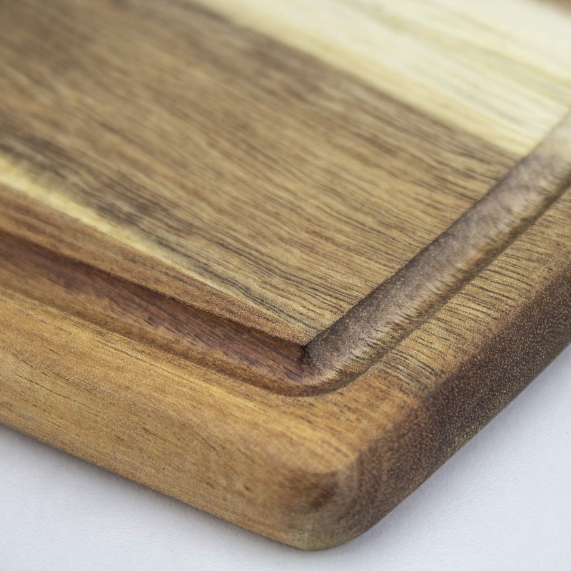 TB Home 14" Acacia Wood Serving & Cutting Board with