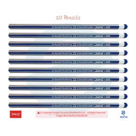 Doms 10 X1 Pencils With Free Eraser and Sharpener and Point Saver Cap - Drawing Sketching Writing - School Home Nursery College - Kids Students