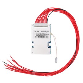 Bisida 15S BMS 48V 20A Lifepo4 Battery Management System PCB Protection Board with Balance Wire and NTC,Ten Functional protections, Common Port, for Lifepo4 Battery Pack (15S 48V 20A)