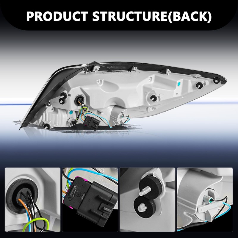 Aosky LED Taillights Assembly Compatible with Fit for 2010-2013 Buick